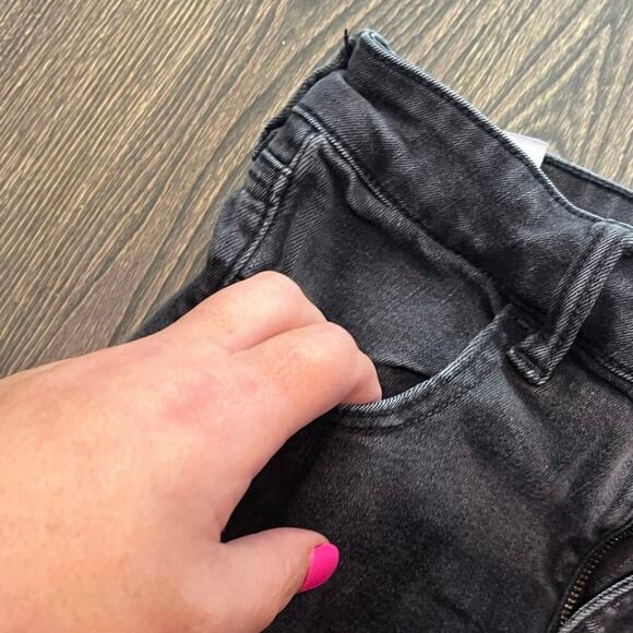 American Eagle Skinny Jeans High-Rise Denim Next Level Stretch Black Size 6 Long - Picture 5 of 11